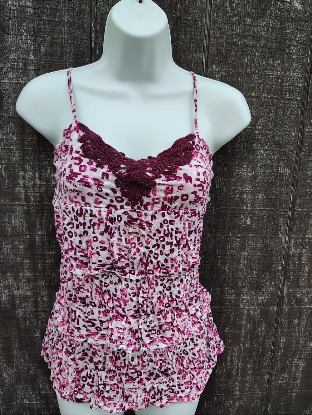 Mudd Pink Cheetah Tank Top